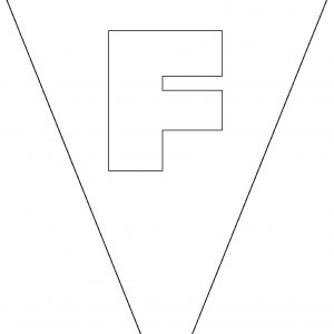 Colouring Bunting - Letter F