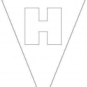 Colouring Bunting - Letter H