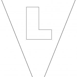 Colouring Bunting - Letter L