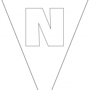 Colouring Bunting - Letter N