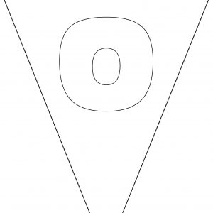 Colouring Bunting - Letter O