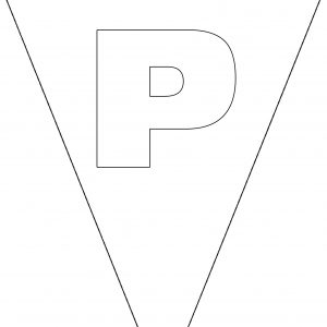 Colouring Bunting - Letter P