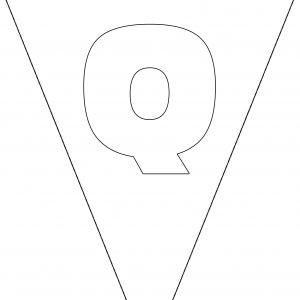 Colouring Bunting - Letter Q