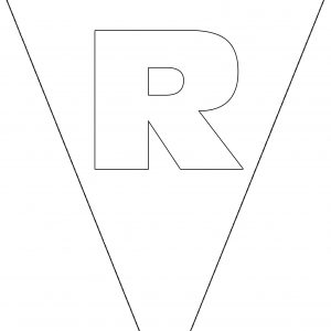 Colouring Bunting - Letter R