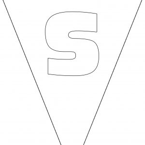 Colouring Bunting - Letter S
