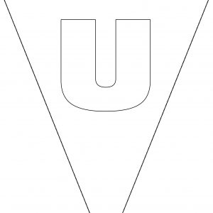 Colouring Bunting - Letter U