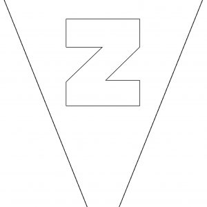 Colouring Bunting - Letter Z