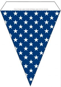 Bunting depicting stars of the USA flag