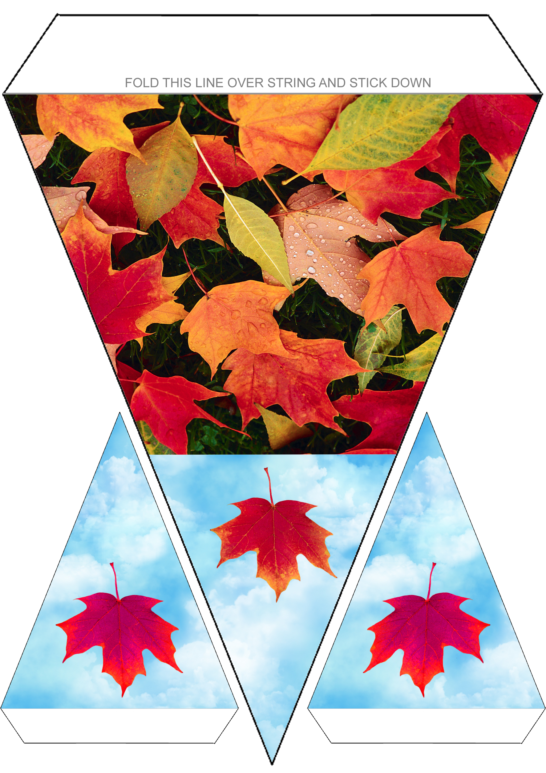 Printable bunting with an autun leaf theme