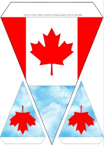 Printable Canadian flag themed bunting