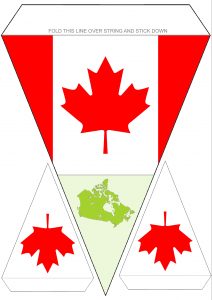 Printable Canadian flag themed bunting
