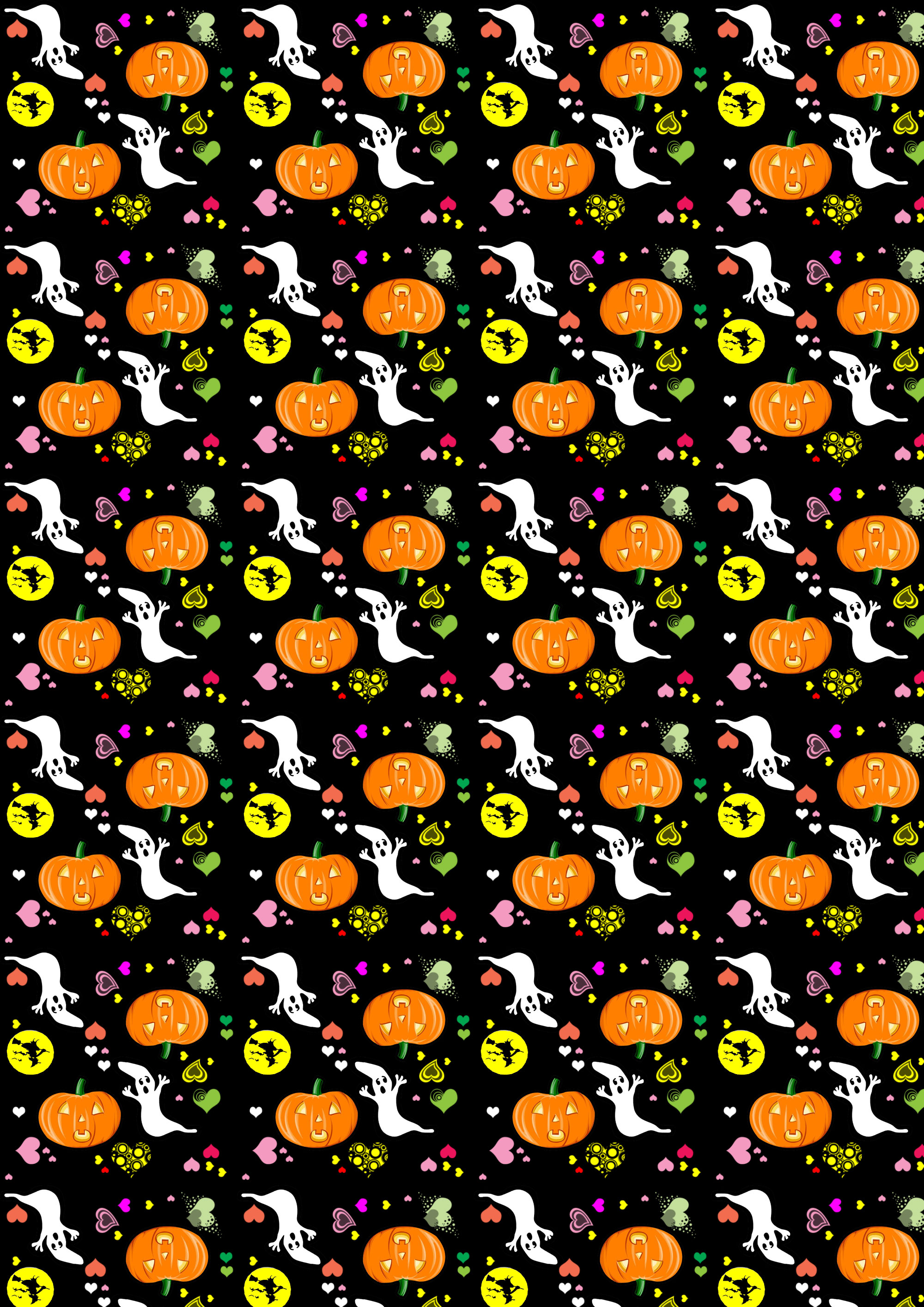 Free Scrapbook Paper: Halloween Hearts (Large) - Rooftop Post Printables