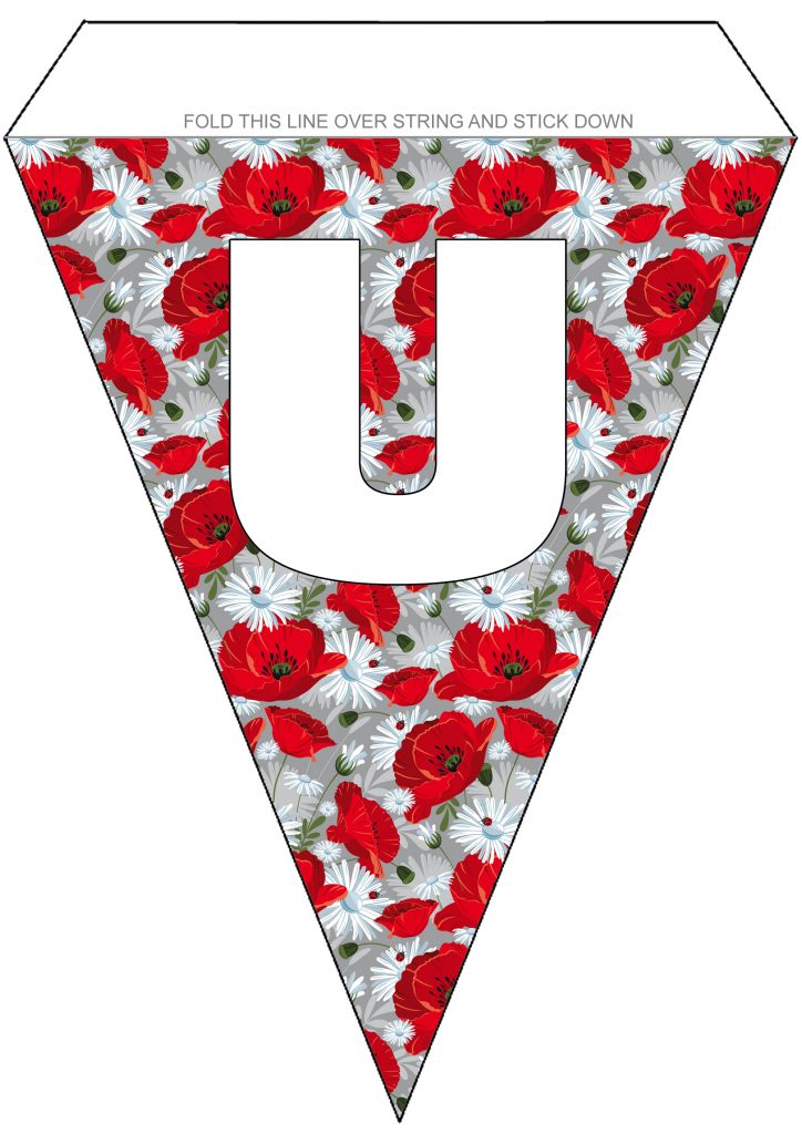 Alphabet Bunting – Letter U - Rooftop Post Printables