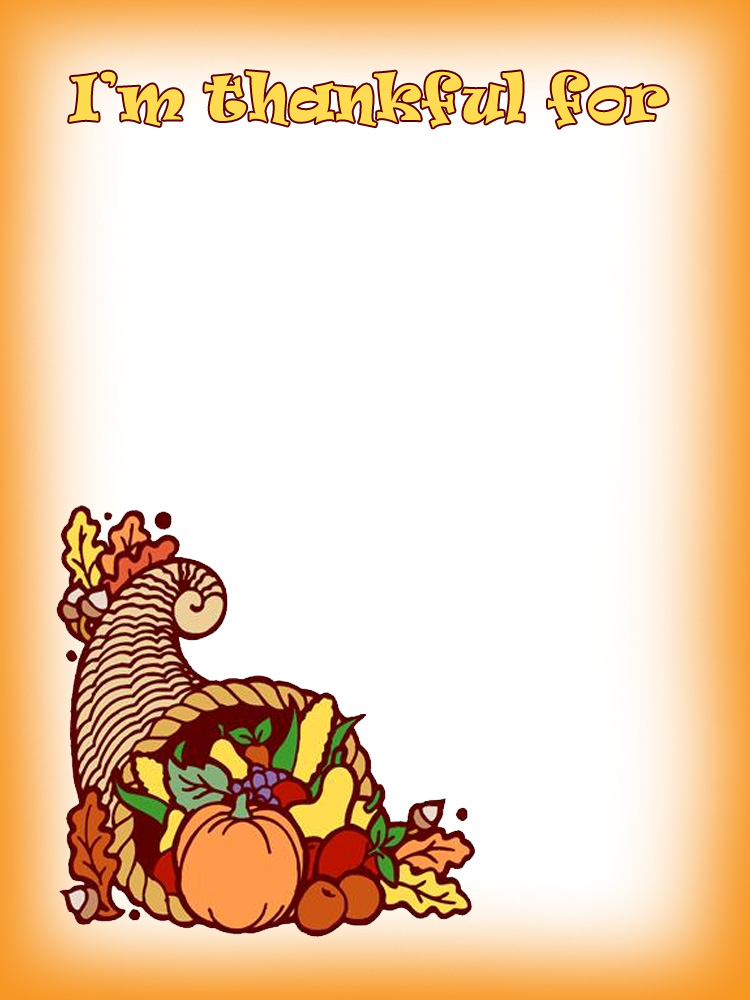 Thanksgiving Note: I Give Thanks For | Rooftop Post Printables