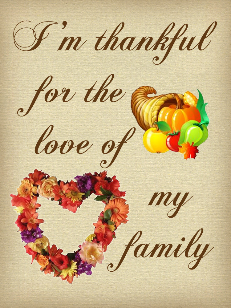 for card friend printable free Thanksgiving My Family Note: the Thankful of for Love