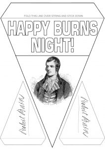 Burns Supper Decoration: Black and White Bunting