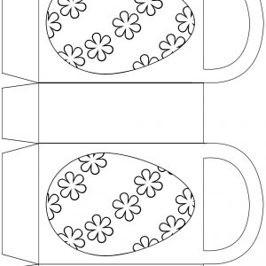 Easter egg party bag to print and colour in