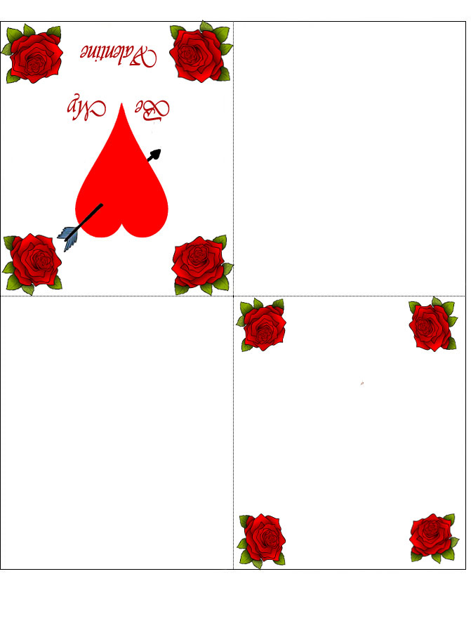 Valentine Template Printable Foldable Draw E