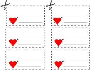 Printable Valentine's Day Table Place Names