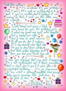 Birthday Fairy Letter with Poem for a Girl
