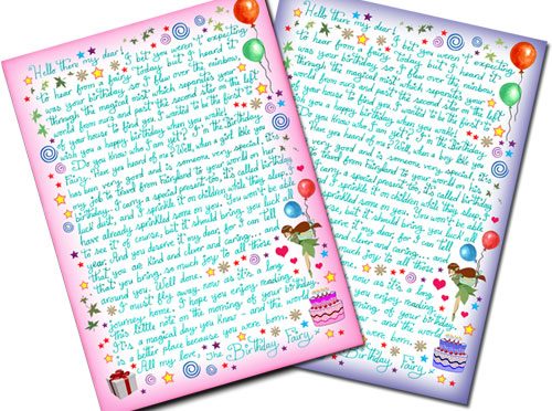 New Tooth Fairy and Birthday Fairy Notes