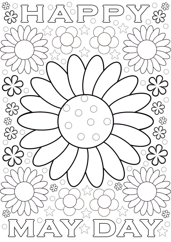 May Day Colouring: Flowers | Rooftop Post Printables