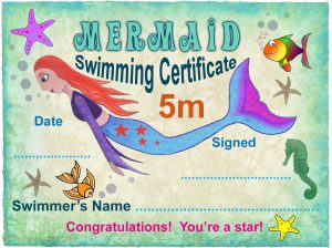 Free 5m Mermaid Swimming Certificate