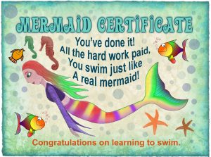 Mermaid Certificate: Learning to Swim (No name needed)