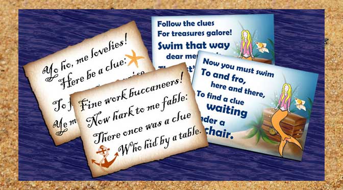 Two Treasure Hunts - Pirates and Mermaids - Rooftop Post Printables