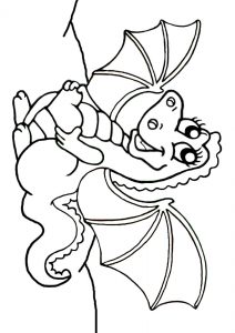 Cute dragon to print and colour in