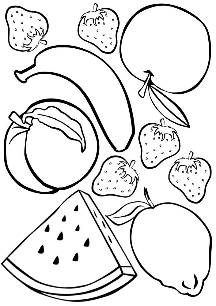 Fruit Colouring Pages Printable