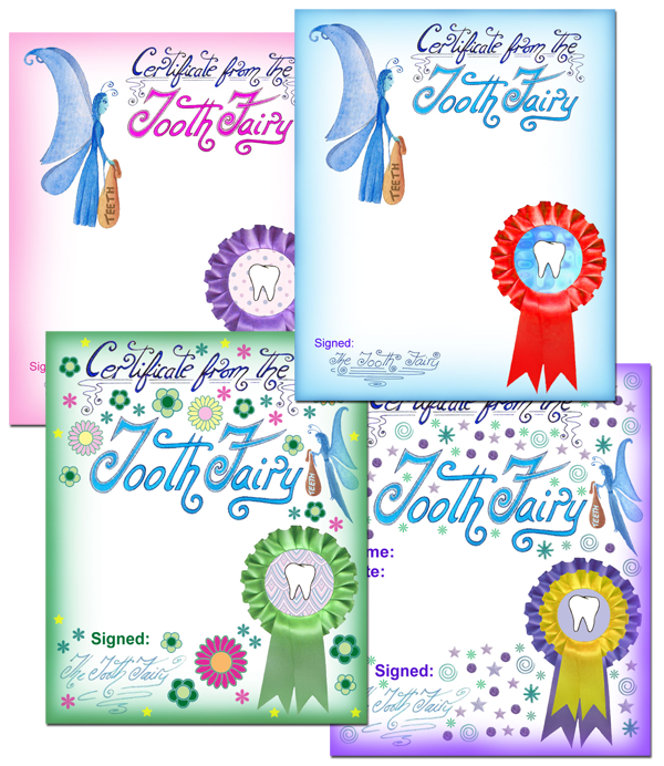 Free printable blank Tooth Fairy certificate templates for your child.