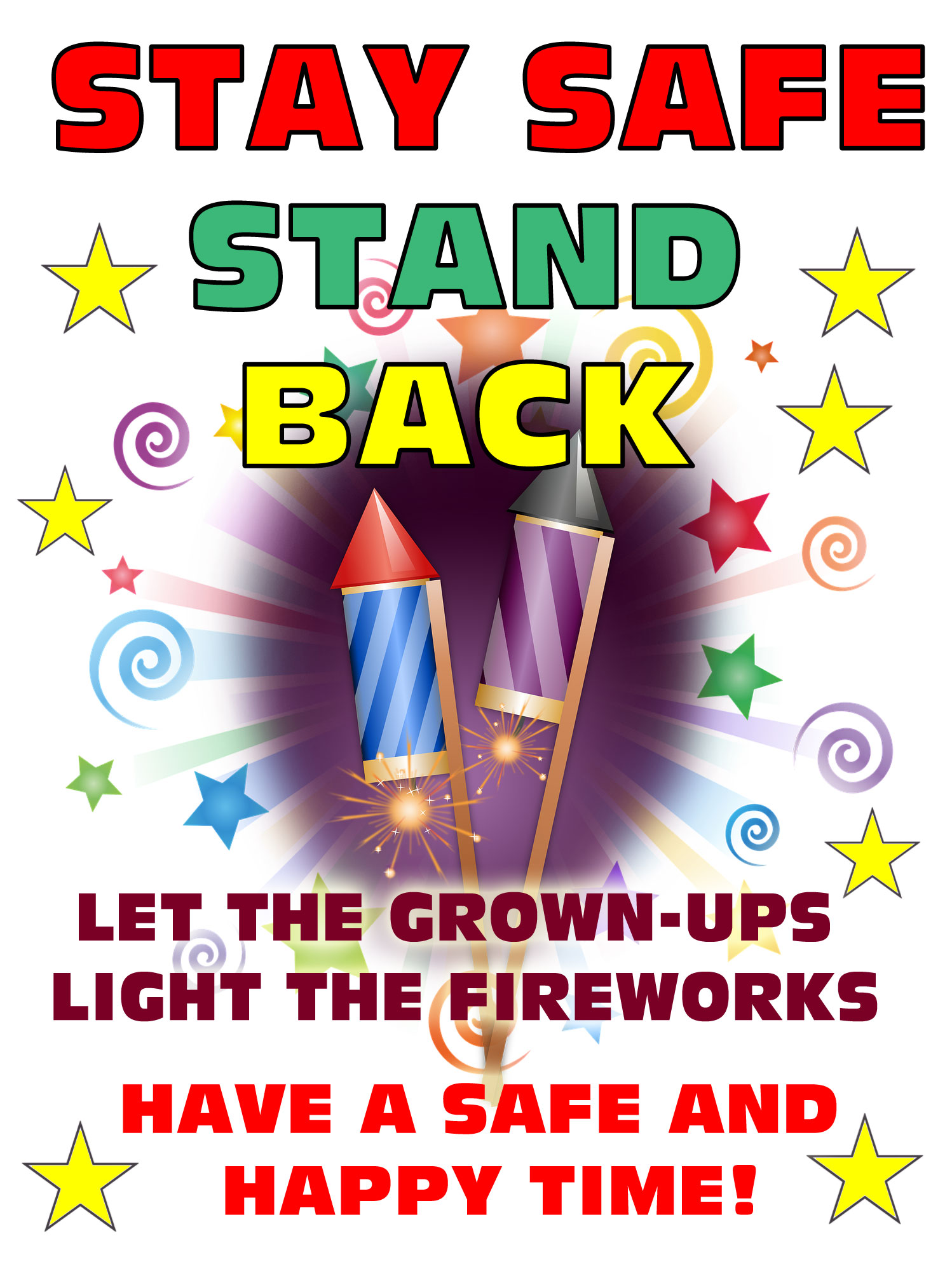 Fireworks Safety Poster | Rooftop Post Printables