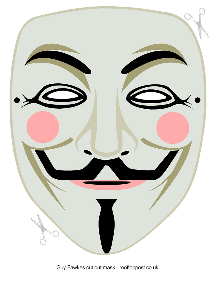 Hofte begynde velgørenhed Guy Fawkes Cut Out Mask | Rooftop Post Printables