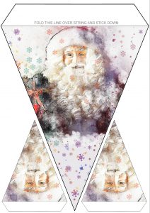 Free printable Santa Claus bunting