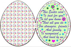 A printable Easter egg poem card
