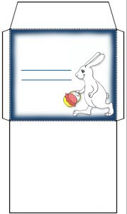 Blank Easter Bunny themed envelope