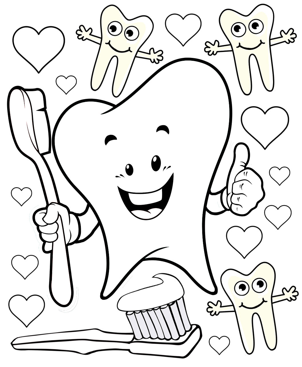 Colouring Page Love Your Teeth Rooftop Post Printables