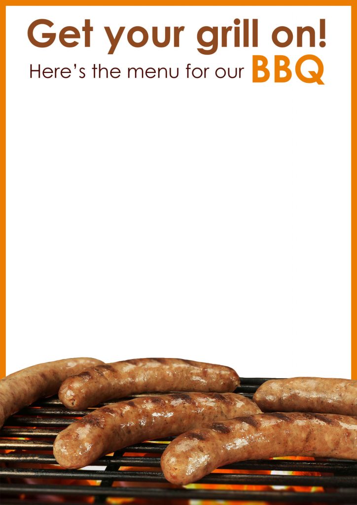 Blank Template Get Your Grill on BBQ Menu Rooftop Post Printables