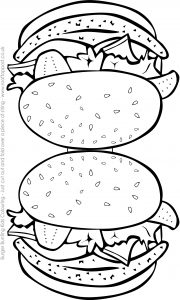 Burger-shaped bunting children can colour in and make