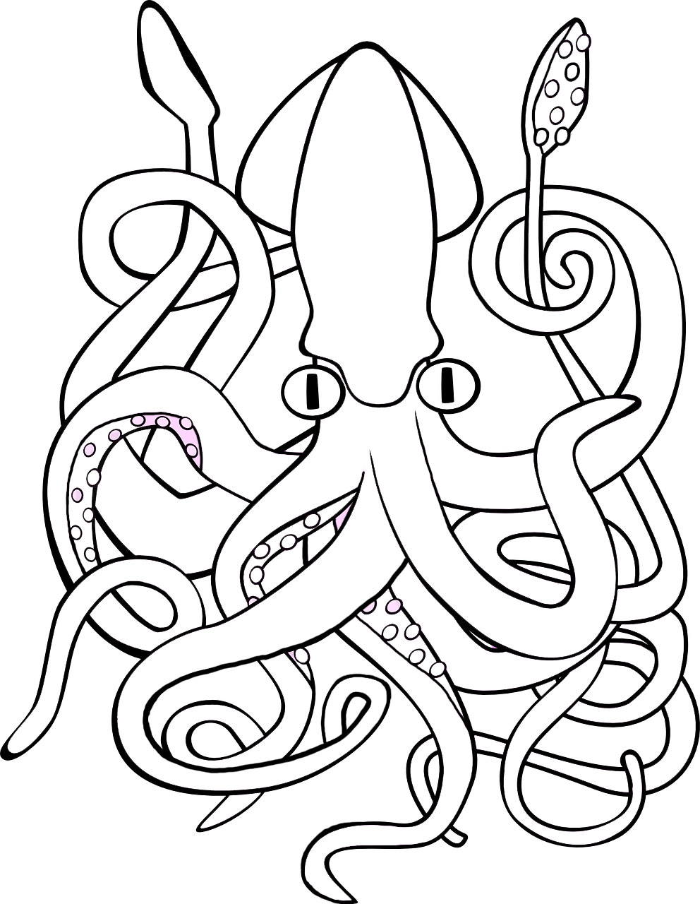 Giant Squid Colouring Page | Rooftop Post Printables