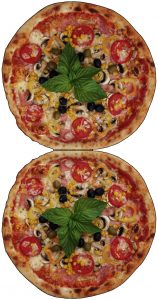 Printable pizza bunting decorations for children's parties