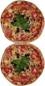 Printable pizza bunting decorations for children's parties