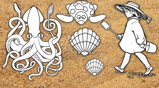 Summer Seaside Colouring