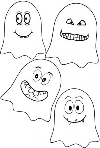 Halloween ghosts to print, cut out and decorate your house with at Halloween