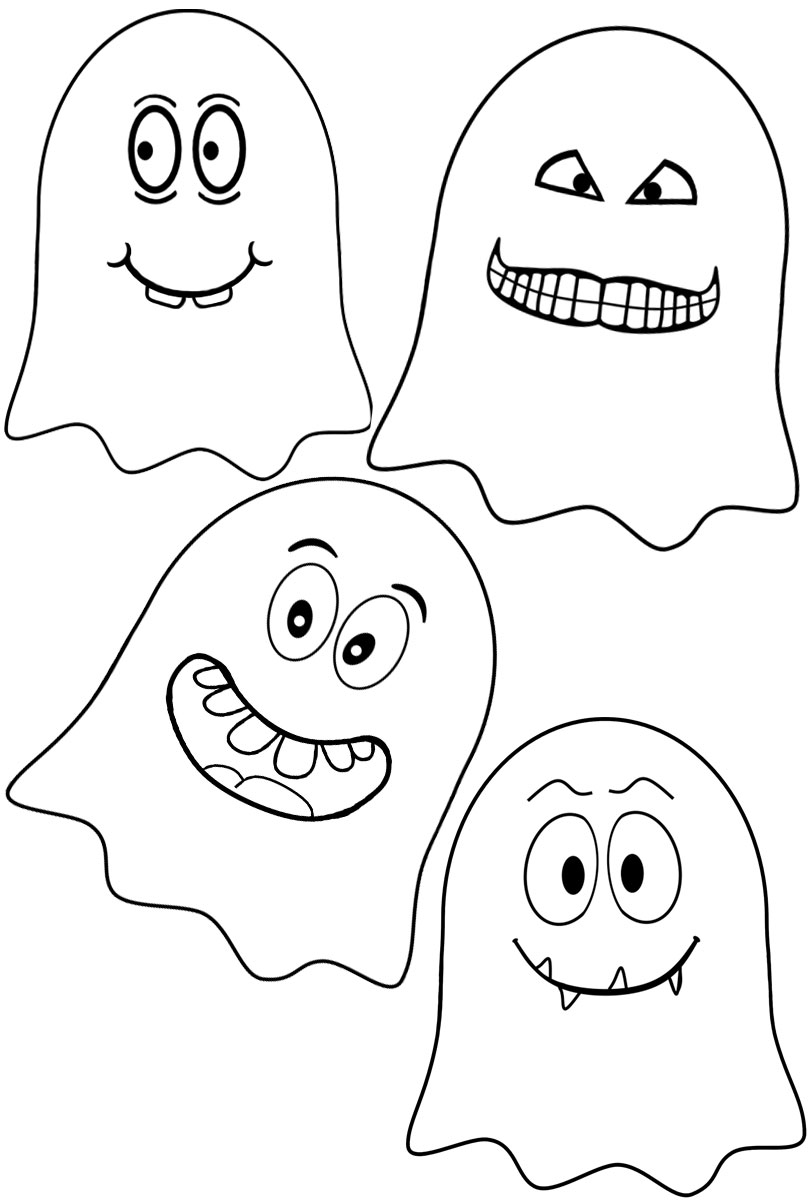 Halloween ghosts to print, cut out and decorate your house with at Halloween