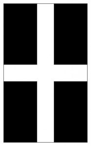 A flag to print out for St Piran's Day