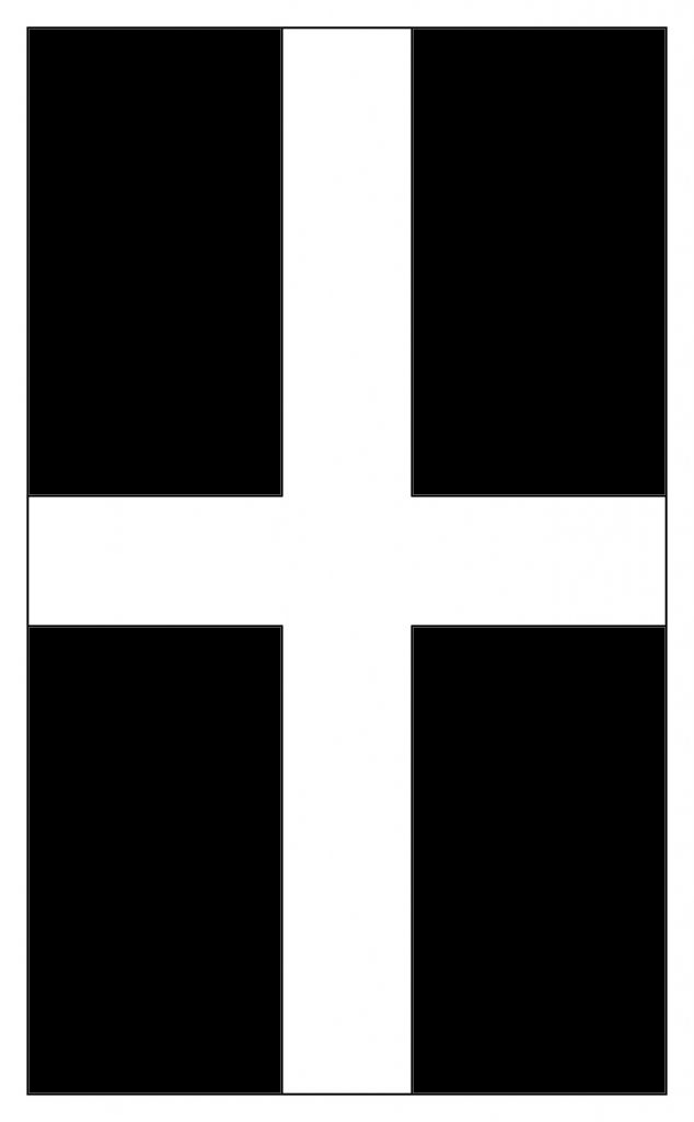 Saint Piran Flag - Rooftop Post Printables