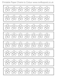 Free printable paper chain for kids to colour in