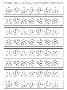 Free printable paper chain for kids to colour in